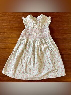 Laura Ashley 4T Smocked Embroidered Floral Dress